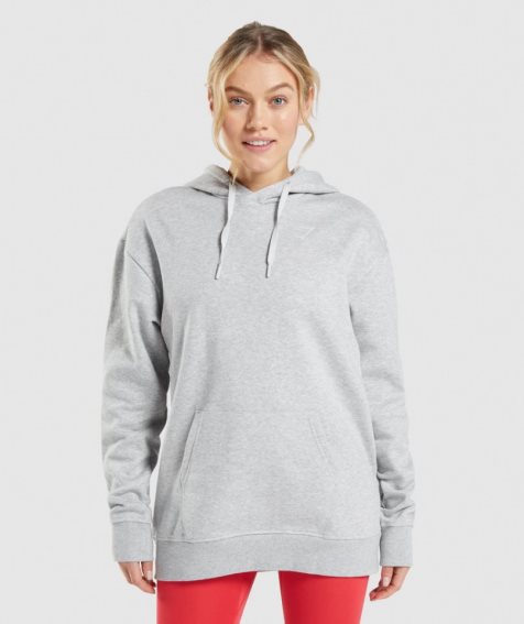 Women's Gymshark Training Oversized Hoodie Light Grey | CA 7N10DA